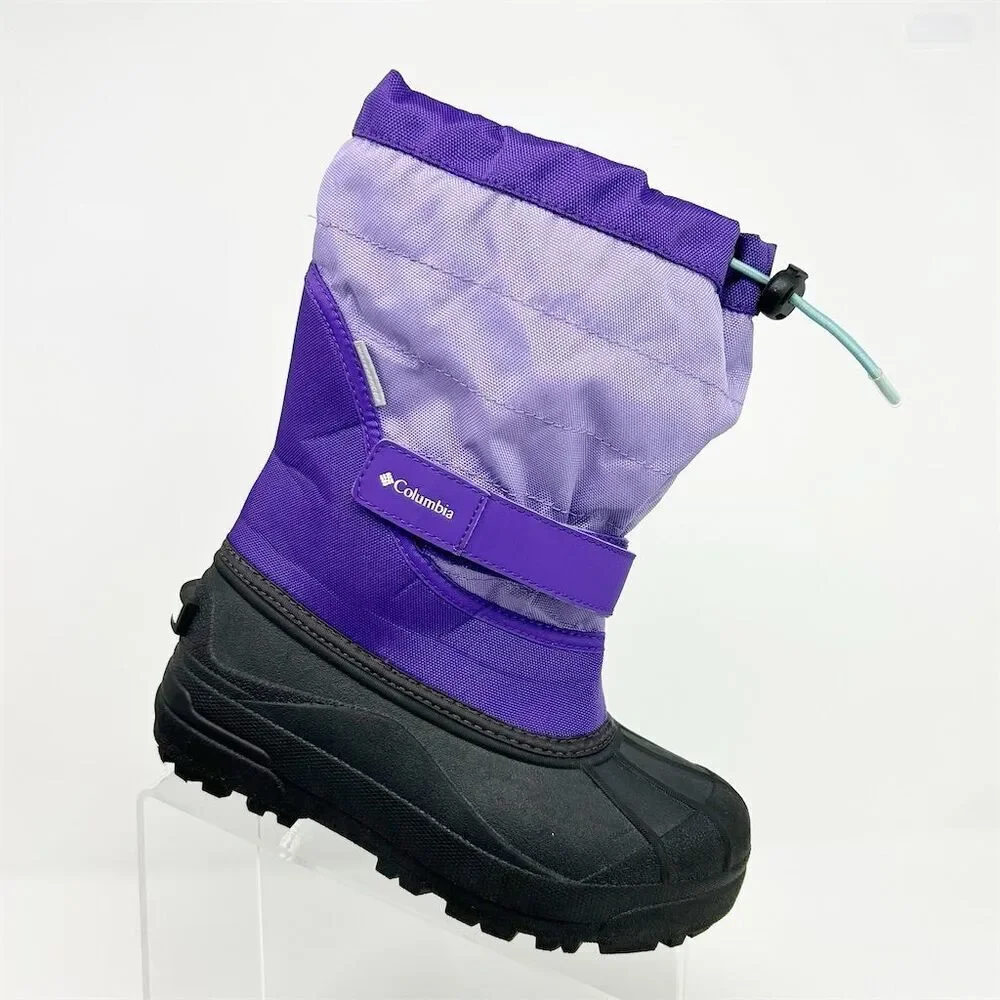 Columbia Kids Girls Snow Boots Purple Waterproof Insulated Winter Shoes Size 3